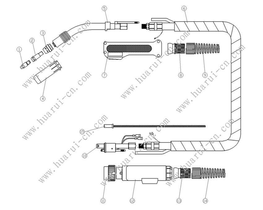 MB61GD Air Cooled Welding Torch